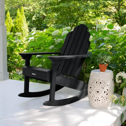 Vista 3 de highwood Classic Westport Adirondack - Silla mecedora, tamaño único, color negro