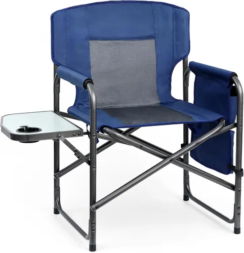 Vista 7 de Sillas de camping Yestomo, sillas plegables para exteriores, sillas de directores plegables para adultos resistentes, soporte hasta 450LBS