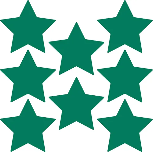 Vista 8 de LiteMark Calcomanías de vinilo mate extraíbles con diseño de estrella Blanco