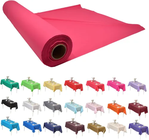 Vista 15 de Rollo de plástico para cubierta de mesa color verde manzana, 40 pulgadas x 100 pies, rollo de plástico resistente para cubierta de mesa de banquetes