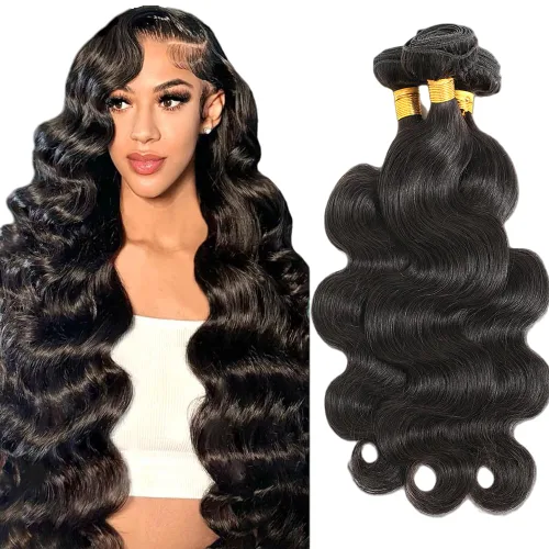 Vista 20 de CSCHS Manojos de cabello humano 12A de 22, 24, 26 pulgadas, mechones de cabello humano ondulado 100% sin procesar, extensiones de cabello virgen