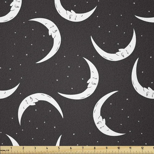 Vista 154 de Lunarable Tela de animales de The Yard, caras de gato y perro, mejores amigos, Bulldog Beagle, Labrador, Calico Kitty impresión, tela de satén