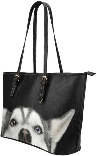 Vista 3 de InterestPrint Funny Puppy - Bolso de piel para mujer