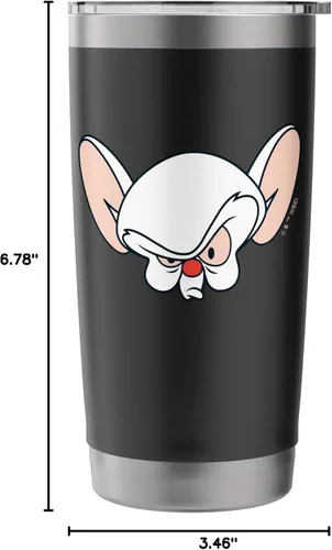 Vista 8 de Pinky and the Brain Vaso aislado de acero inoxidable Brain