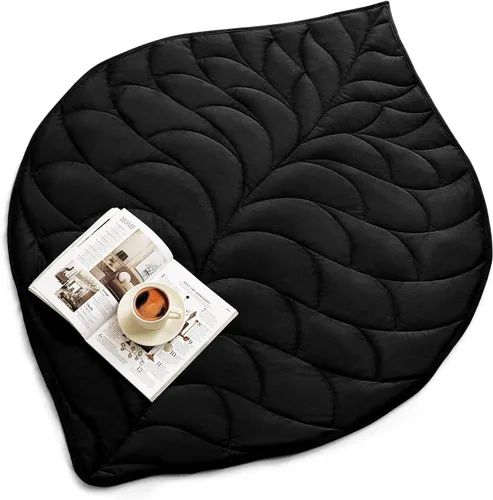 Vista 10 de Kaisa Manta con Peso para Adultos (5 libras, 23" x 29"), Manta de Regazo con Peso Suave Lavable a Máquina, Mantas Pequeñas Pesadas con Cuentas