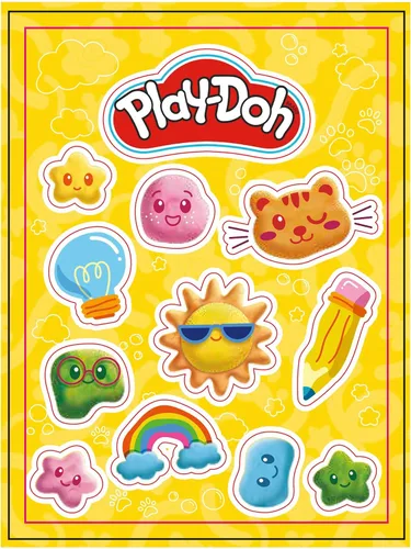 Vista 11 de Play Doh - Juego de aprendizaje creativo que incluye mantel, calcomanías, 5 cortadores de animales, 10 sellos, 3 herramientas y 5 latas de masa