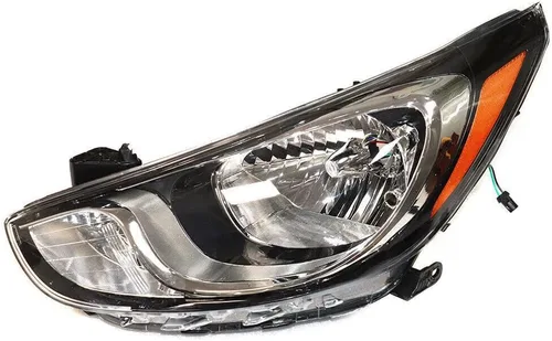 Vista 7 de Halógeno coche delantero faro delantero para Hyundai Accent 2012-2014 4 puertas 1.6L faro lente montaje carcasa negro luz delantera 921011R010