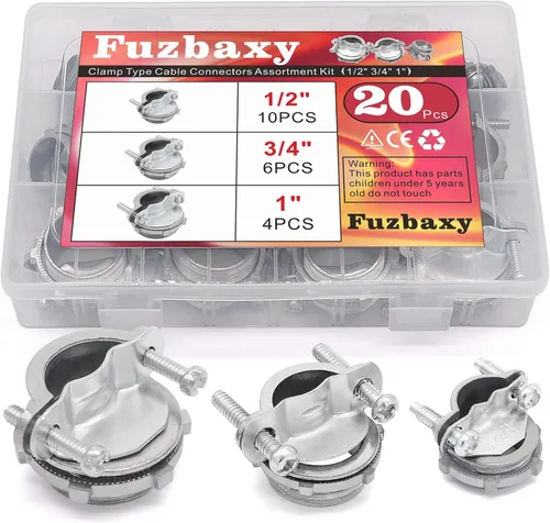 Vista 7 de 12 unids 1/2 pulgada tipo abrazadera conectores de cable para conducto metálico proteger cables plata-zinc