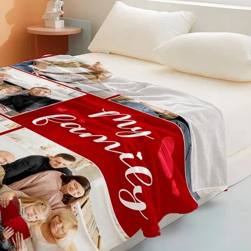 Vista 110 de Manta personalizada con imagen, manta personalizada con texto de fotos, manta de fotos personalizada para amiga, mamá y papá, regalos personalizados