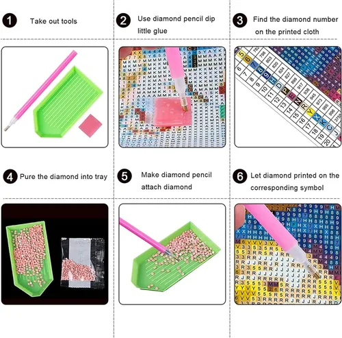 Vista 3 de PAMMUQ Kits de pintura de diamantes para adultos Highland Cow Bull 29 5D arte de diamantes para bordar, accesorios de pintura, kit de herramientas