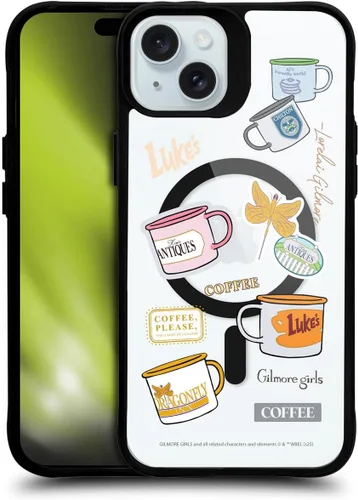 Vista 190 de Head Case Designs Gilmore - Funda negra a prueba de golpes con diseño de dibujos animados para niñas con licencia