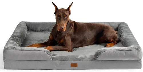 Vista 24 de Bedsure - Cama para gatos de interior, sofá cama lavable para perros muy pequeños, espuma de soporte con funda extraíble y lavable, forro Gris