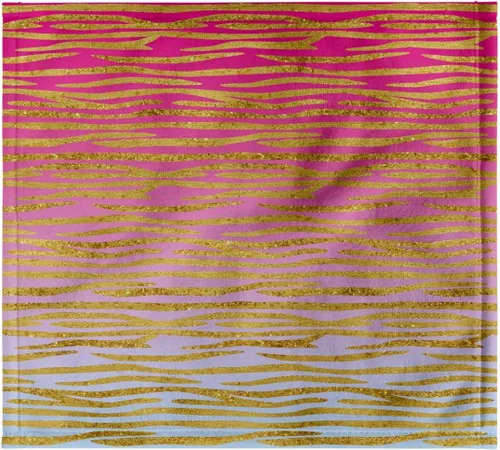 Vista 7 de 3dRose Pink to Blue Gradient Image of Gold Tiger Stripes Pattern 22x30 Bath Hand Pool Towel