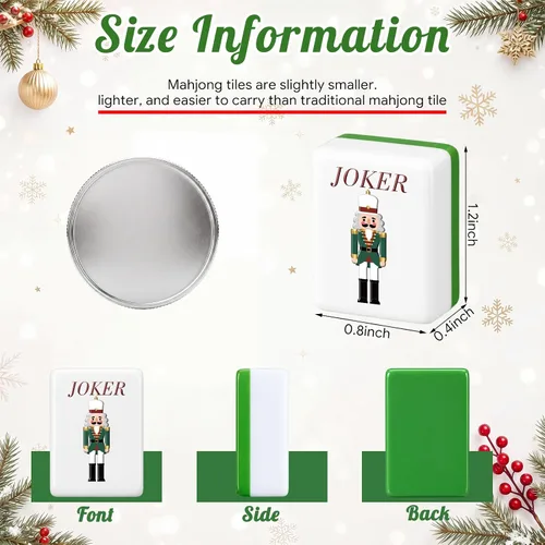 Vista 2 de Juego de 164 piezas de mahjong americano de Navidad Multicolor