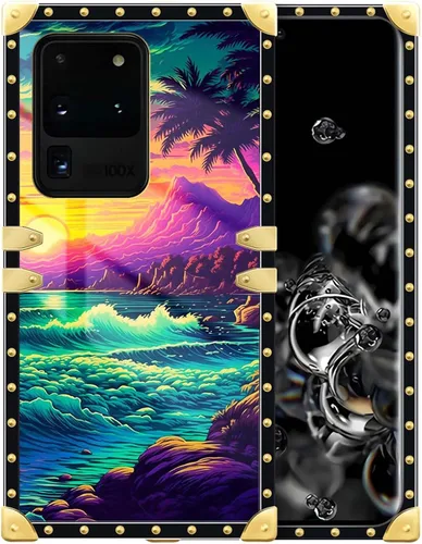 Vista 78 de Funda compatible con Samsung Galaxy S10 4G, TPU suave de lujo y parte trasera de policarbonato duro para niñas y mujeres, funda protectora a prueba