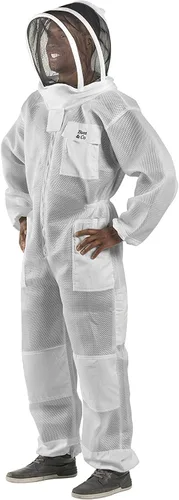 Vista 3 de Bees & Co Traje de apicultor ultraligero U84 con velo de esgrima