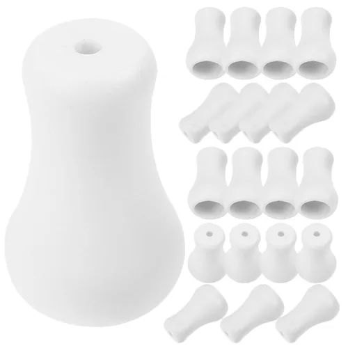 Vista 9 de 20 pomos de plástico para persianas blancas, pomos de plástico para cable ciego, para colgar, extremos de cable para cortina y manualidades
