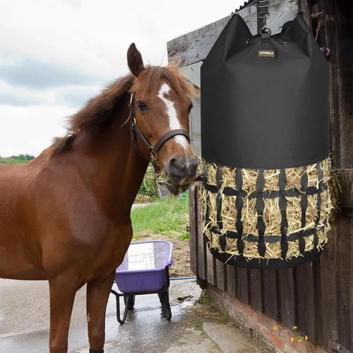 Vista 5 de Bolsas de heno para caballos, bolsa cilíndrica de heno
