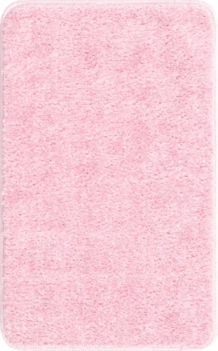 Vista 3 de Unique Loom Bano Everyday Bath Mat Collection - Alfombra de área para todos los días (rectangular 1 pies 8 pulgadas x 2 pies 7 pulgadas, rosa bebé)