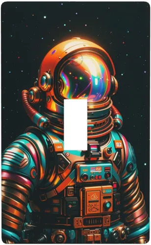 Vista 37 de Cubiertas decorativas para interruptor de luz de astronauta, placa de pared en blanco, placa frontal eléctrica para interruptor de baño, dormitorio