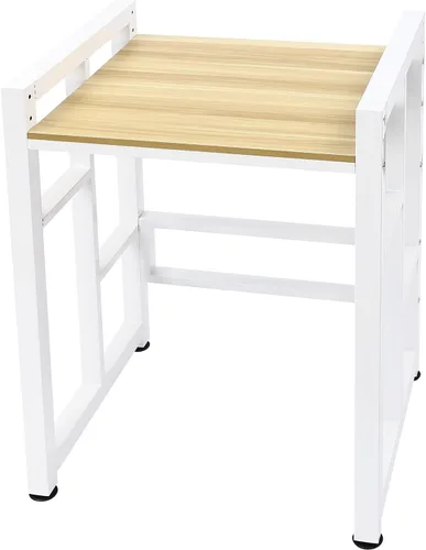 Vista 4 de Soporte apilable para lavadora y secadora, estantes resistentes para lavadora y secadora con laminado ajustable de madera, estante de estante