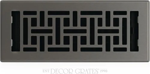 Vista 77 de Decor Grates Registro de suelo oriental AJH212-RB, 2 x 12 pulgadas, acabado de bronce frotado