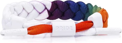 Vista 13 de Rastaclat Braided Bracelets for Men and Women - Originals Collection Adjustable Stackable and Braided by Hand Advocate Rosa/Blanco/Azul marino