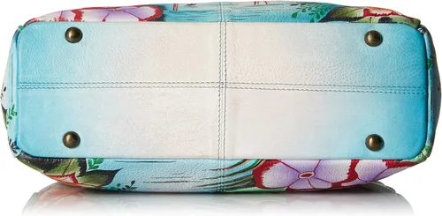 Vista 4 de Anna by Anuschka Triple Compartimiento Mediano Satcheltropical, Flamingo Tropical