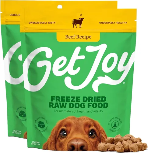 Vista 11 de Get Joy Alimento liofilizado para perros Receta de carne de res con superalimentos para la salud intestinal y la digestión Comida o adorno