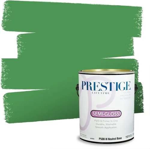 Vista 96 de PRESTIGE Pintura exterior e imprimación en uno, aloe, plano, 1 galón