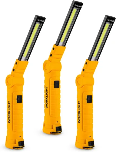 Vista 10 de Lmaytech Regalos de herramientas para hombres, luces LED recargables de trabajo, paquete de 2, base magnética, regalos de Navidad para él, papá