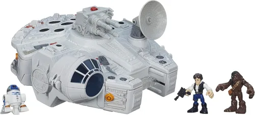 Vista 2 de Playskool Heroes Star Wars Galactic Heroes Millennium Falcon y figuras (exclusivo de Amazon)