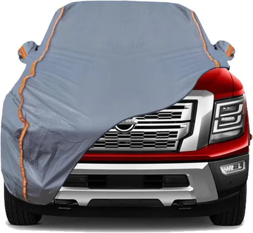Vista 20 de TUCAREST - Funda de auto completa de 6 capas de alta calidad, diseño de cremallera de carcasa dura, impermeable, resistente a la intemperie