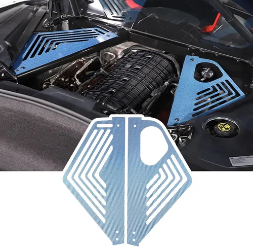 Vista 19 de TOYCIDFG Cubierta de panel de bahía del motor, protector de protección contra salpicaduras izquierda y derecha para C8 Corvette 2020-2024 Accesorios