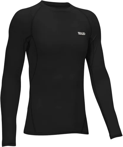 Vista 2 de TELALEO Youth Boys Girls Thermal Compression Shirt Long Sleeve Fleece Lined Base Layer Athletic Football Undershirt