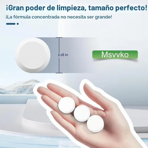 Vista 6 de Msvvko Tabletas limpiadoras de inodoro con lejía, paquete de 12 potentes fórmula para eliminar la cal y el óxido