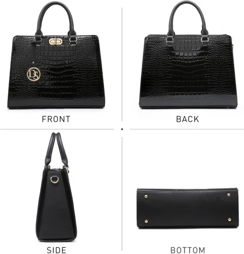 Vista 3 de Dasein Bolsos de Mano para Mujeres Carteras Bolsos de Trabajo para Damas Cartera Satchel Tote con Asa Superior Bolsos de Hombro con Clutch a Juego