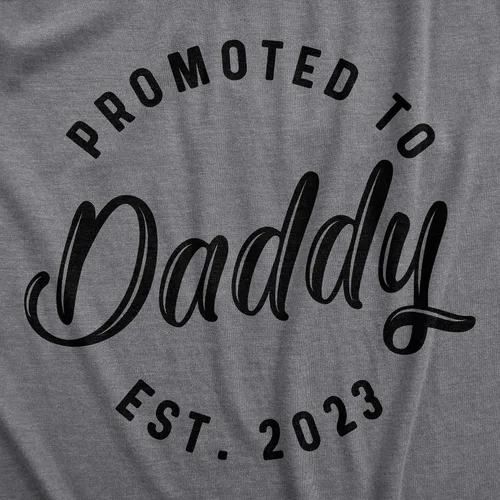 Vista 2 de Crazy Dog - Camisetas para hombre promocionadas con leyenda Promoted to Daddy 2020 para el día del padre para el nuevo mejor padre y marido