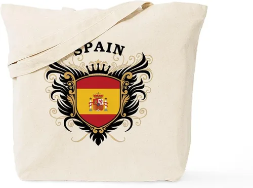 Vista 11 de CafePress Made In Spain Tote Bag Bolsa de compras de lona beige natural reutilizable