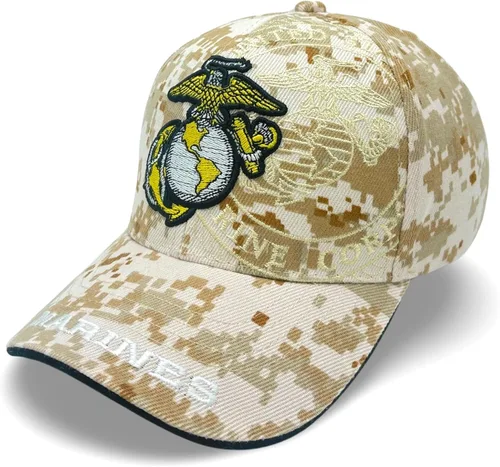 Vista 9 de Sombrero del Cuerpo de Marines de los Estados Unidos para hombre, gorra de béisbol militar oficial de la USMC, regalo para veteranos de los marines