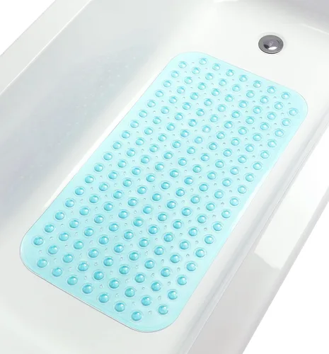 Vista 14 de Tapete de ducha antideslizante de 20"x20" (solo duchas lisas/sin textura, no para sobre desagüe) Seguro, limpio, lavable a máquina, agarre superior