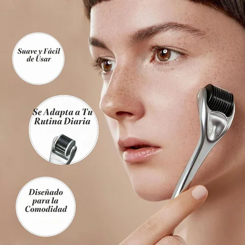 Vista 5 de Derma Roller - Rodillo de microagujas de titanio para rostro y cuerpo