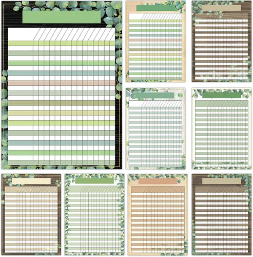 Vista 8 de 9 PCS Gráficos Bohemios para el Aula Gráfico de Incentivos del Aula Arcoíris Gráficos de Datos de Tareas Gráfico Bohemio de Quehaceres de Recompensa