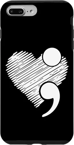 Vista 12 de Suicide Awareness - Suicide Prevention Heart Semicolon Gift Case for iPhone 17