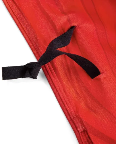 Vista 4 de Fulbelle Falda de tenis roja de cintura alta casual para mujer con pantalones cortos incorporados