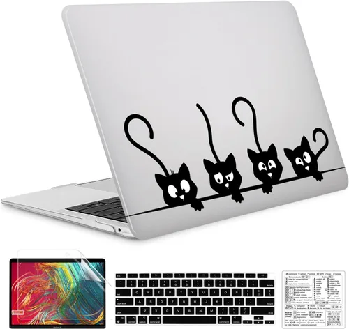 Vista 13 de Funda compatible con MacBook Air de 13 pulgadas 2022, 2021-2018 A2337 M1 A1932 A2179, carcasa de plástico duro duradero, cubierta de teclado