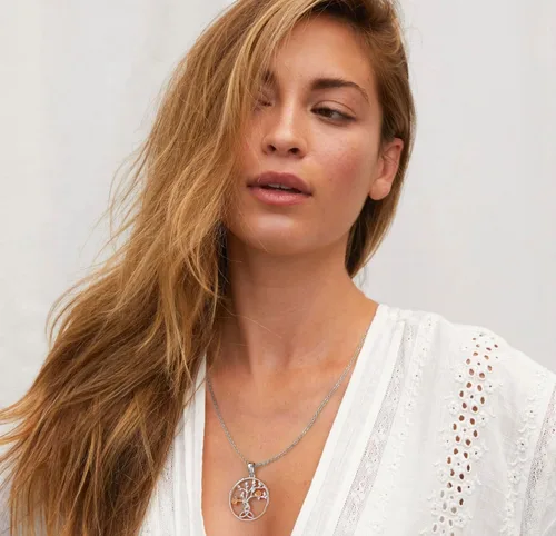 Vista 6 de FLECHAZO Collares de plata de ley S925 con dije de corazón para madre e hija para mujer, collar con dije de amor, cumpleaños, aniversario, dama