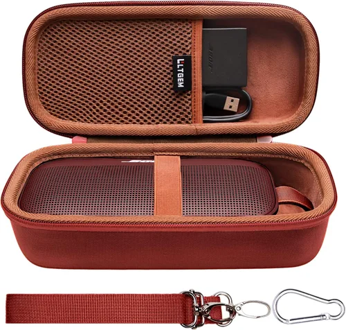 Vista 8 de LTGEM - Funda rígida compatible con Bose SoundLink Flex 2ª generación/SoundLink Flex altavoz portátil Bluetooth, negro (solo funda)