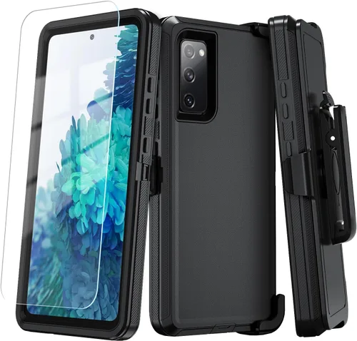 Vista 9 de ONOLA Funda para teléfono Samsung Galaxy S24 FE con protector de pantalla HD, funda para teléfono de servicio pesado resistente a golpes y caídas