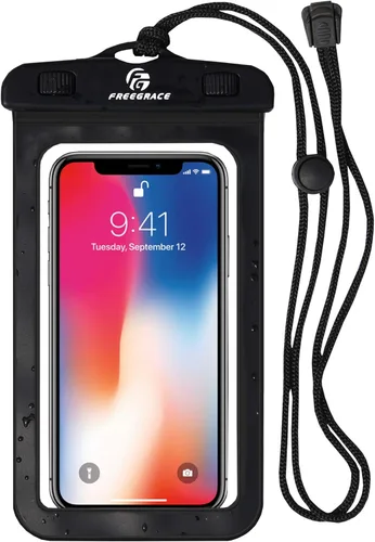 Vista 10 de Freegrace Juego de bolsas impermeables con correa para la cintura/funda para mantener tu teléfono y objetos de valor secos y seguros. Bolsas secas